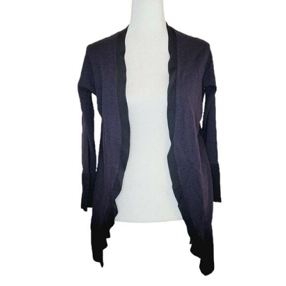 rag & bone Sweaters - Rag & Bone Open Front Merino Wool Cardigan Blue With Black Trim Size Medium